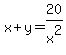 x%2By=20%2Fx%5E2