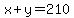 x%2By=210