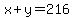 x%2By=216