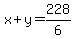 x%2By=228%2F6