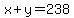 x%2By=238