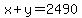 x%2By=2490