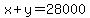 x%2By=28000