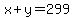 x%2By=299