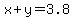x%2By=3.8