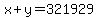 x%2By=321929
