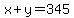 x%2By=345