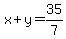 x%2By=35%2F7