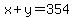 x%2By=354