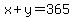 x%2By=365