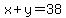 x%2By=38