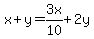 x%2By=3x%2F10%2B2y