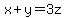 x%2By=3z
