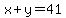 x%2By=41