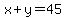 x%2By=45