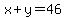 x%2By=46