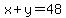x%2By=48