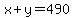 x%2By=490