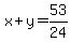 x%2By=53%2F24