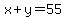 x%2By=55