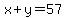 x%2By=57