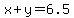 x%2By=6.5