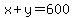 x%2By=600