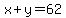 x%2By=62
