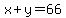 x%2By=66