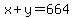 x%2By=664