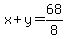 x%2By=68%2F8