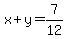 x%2By=7%2F12