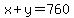x%2By=760