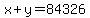 x%2By=84326