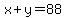 x%2By=88