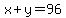 x%2By=96