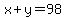 x%2By=98