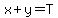 x%2By=T