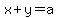 x%2By=a