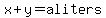 x%2By=a+liters