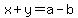 x%2By=a-b