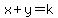 x%2By=k