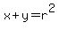 x%2By=r%5E2