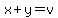 x%2By=v