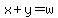 x%2By=w
