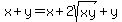 x%2By=x%2B2sqrt%28xy%29%2By%29