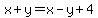 x%2By=x-y%2B4