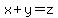 x%2By=z