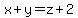 x%2By=z%2B2