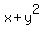 x%2By%5E2